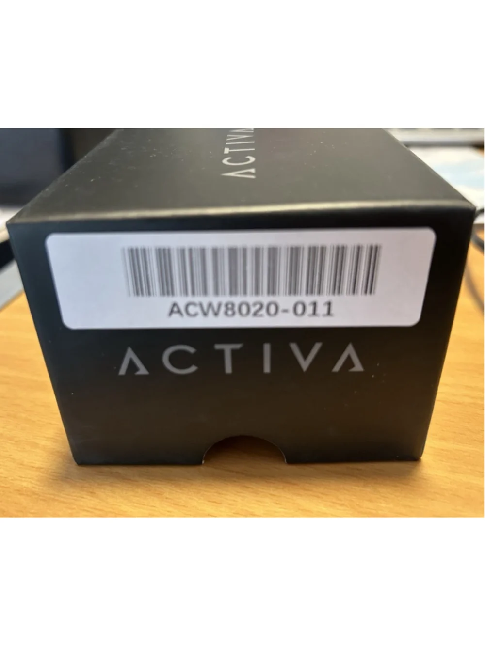 Activa ACW8020 Watch Stainless Steel Back Red Rubber Band 12 Digits LCD Display